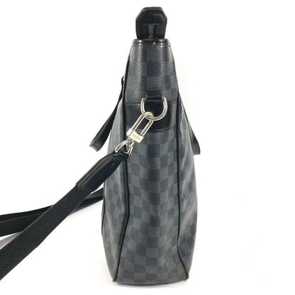 Louis Vuitton Shoulder Bag Tadao Damier Graphite Canvas Black