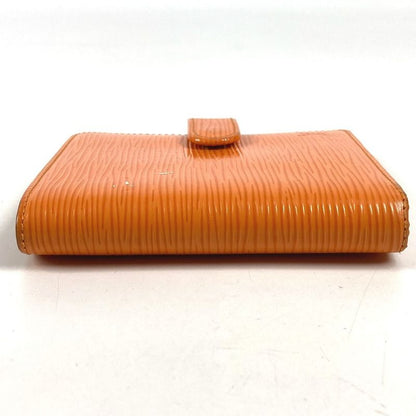 Louis Vuitton Bifold Wallet Porte Billets Compact Epi Leather Mandarin Mandarin Orange
