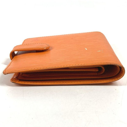 Louis Vuitton Bifold Wallet Porte Billets Compact Epi Leather Mandarin Mandarin Orange
