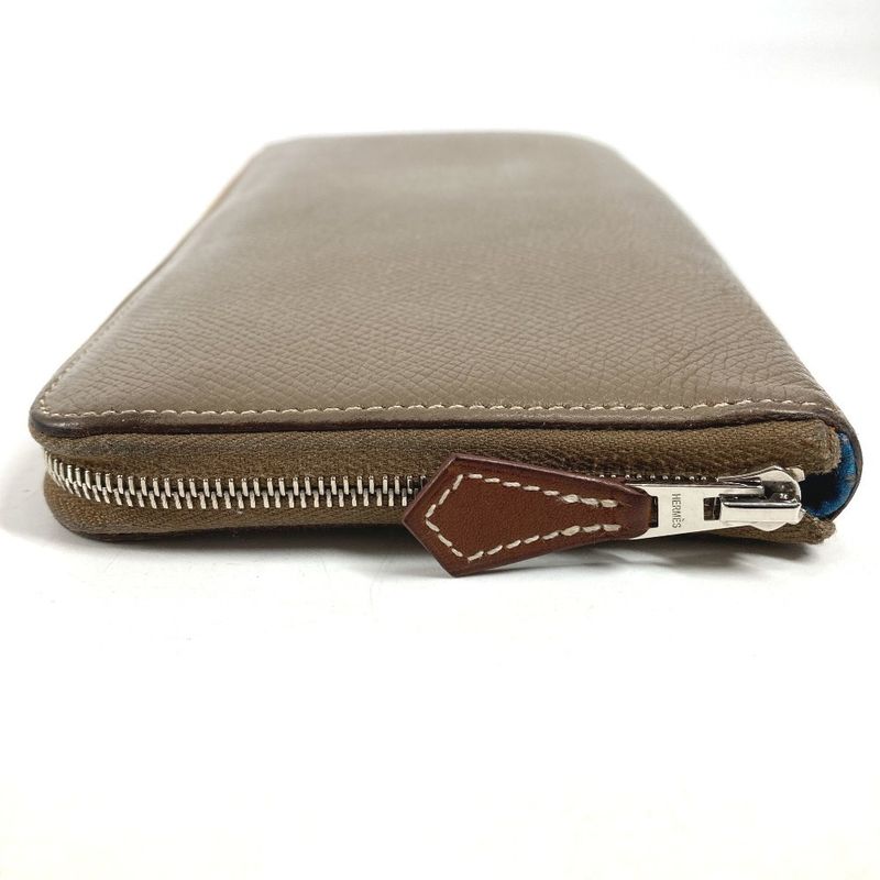 Hermes Wallet Azap Long Silk in Etoupe Gray