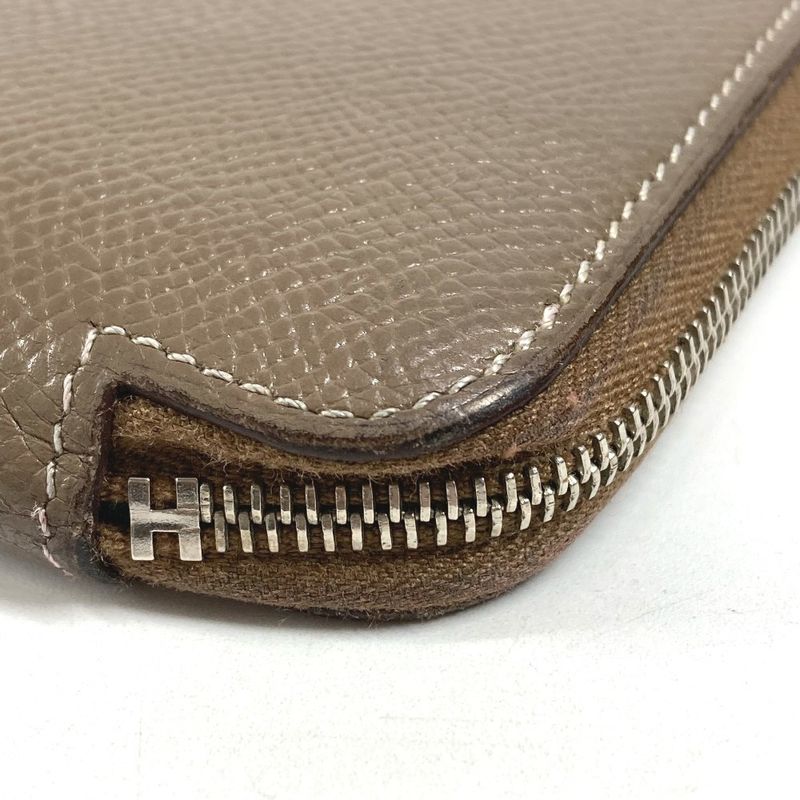 Hermes Wallet Azap Long Silk in Etoupe Gray