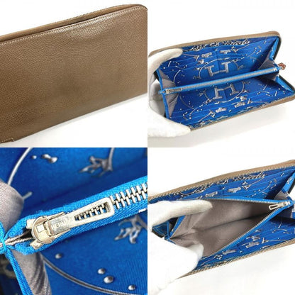 Hermes Wallet Azap Long Silk in Etoupe Gray