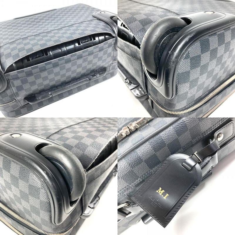 Louis Vuitton Travel Bag Pilot Case Damier Graphite Canvas Black