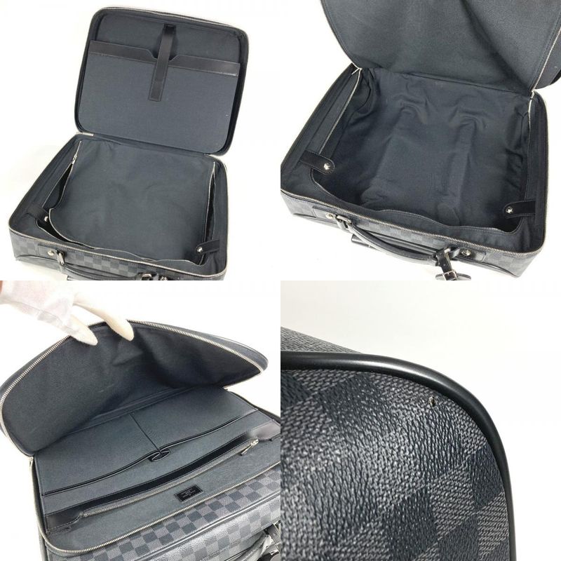 Louis Vuitton Travel Bag Pilot Case Damier Graphite Canvas Black