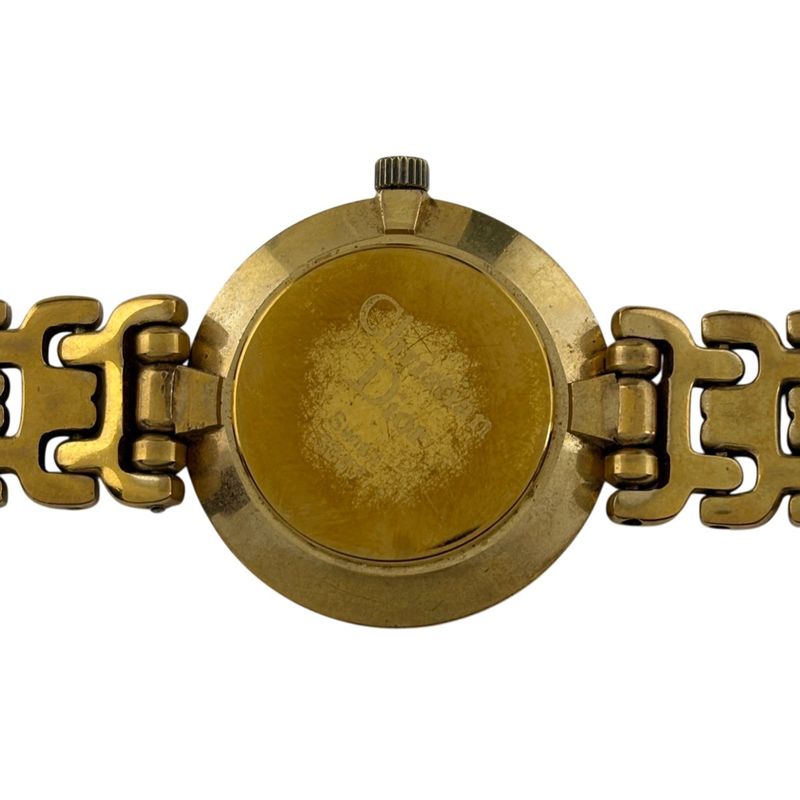 Dior Round Shell Dial Watch SS Quartz White