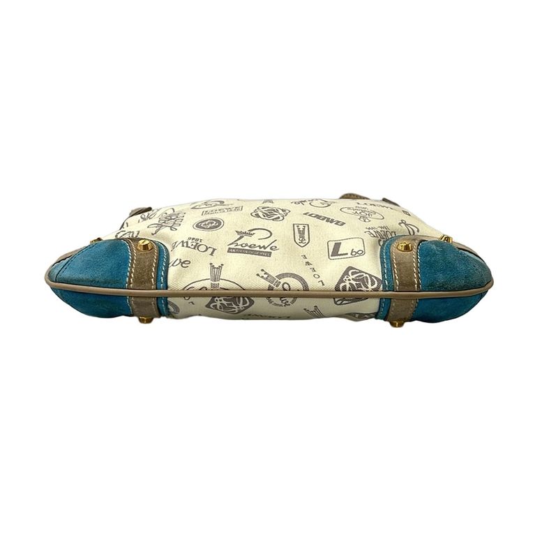 Loewe Shoulder Bag Ivory Blue Gray Beige 160 Aniversario Leather X X