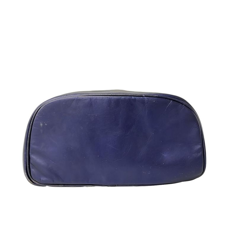 Loewe Handbag Blue Chain Handle Drawstring Leather