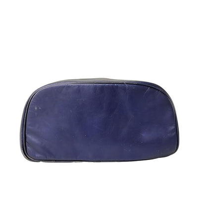 Loewe Handbag Blue Chain Handle Drawstring Leather