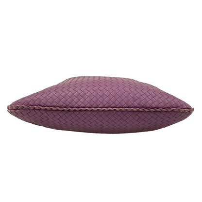 Bottega Veneta Shoulder Bag Large Purple Leather