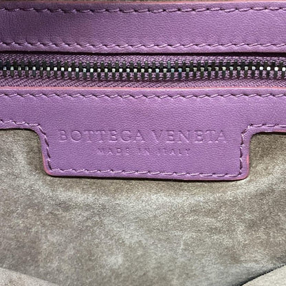 Bottega Veneta Shoulder Bag Large Purple Leather