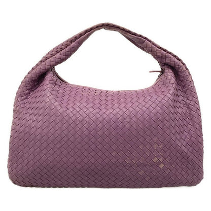 Bottega Veneta Shoulder Bag Large Purple Leather