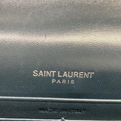 Saint Laurent Paris Wallet Blue Chain Bijou Leather