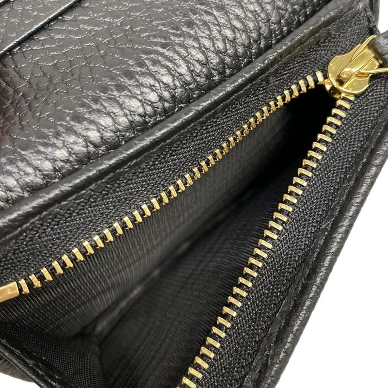 Gucci Bifold Wallet Petit Marmont Black Leather