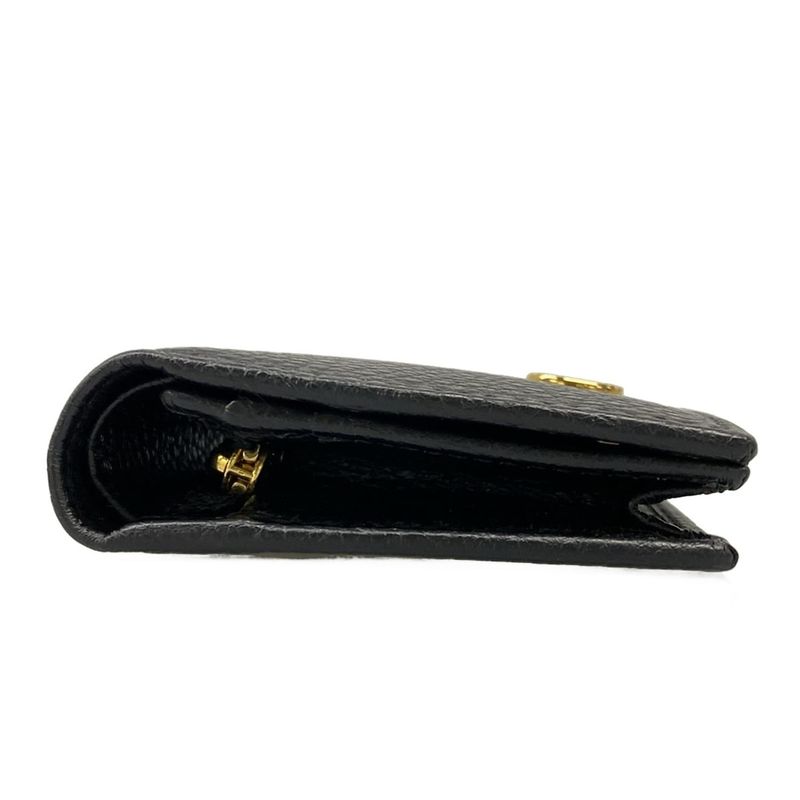 Gucci Bifold Wallet Petit Marmont Black Leather