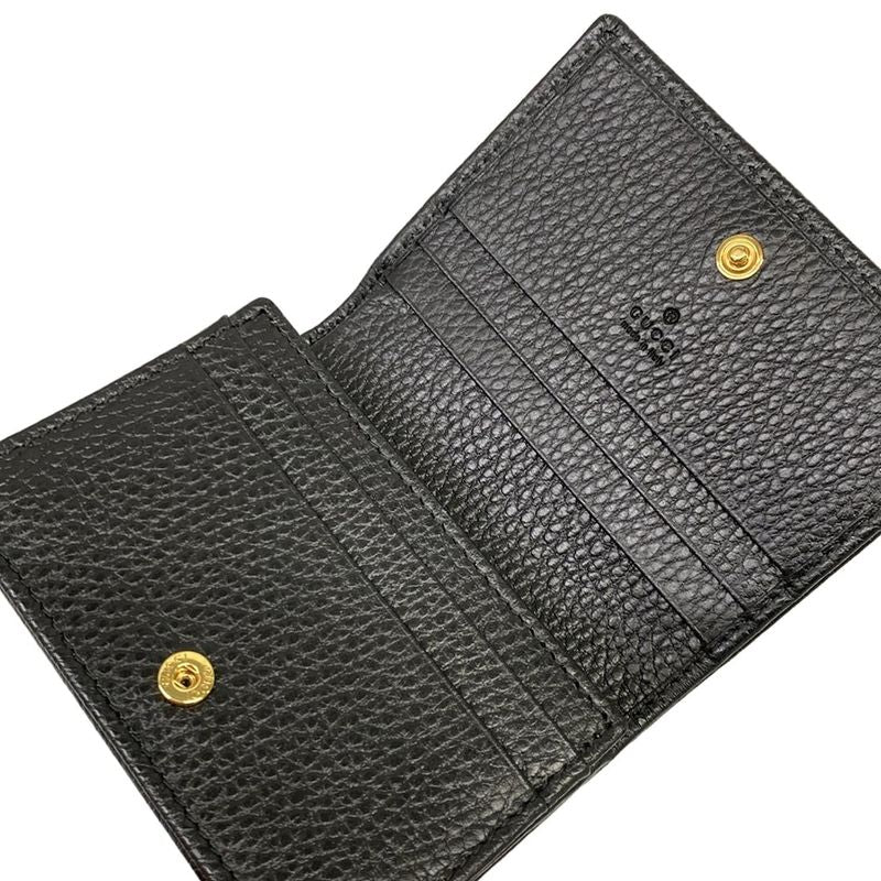 Gucci Bifold Wallet Petit Marmont Black Leather
