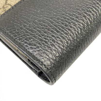 Gucci Wallet GG Marmont Continental Black Beige Ebony X