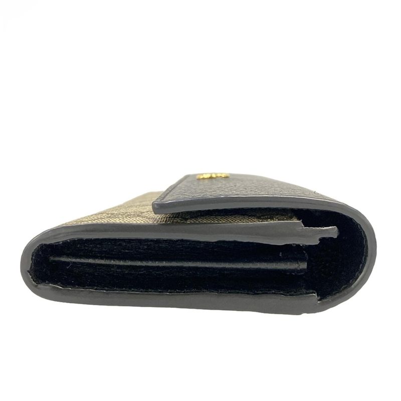 Gucci Wallet GG Marmont Continental Black Beige Ebony X