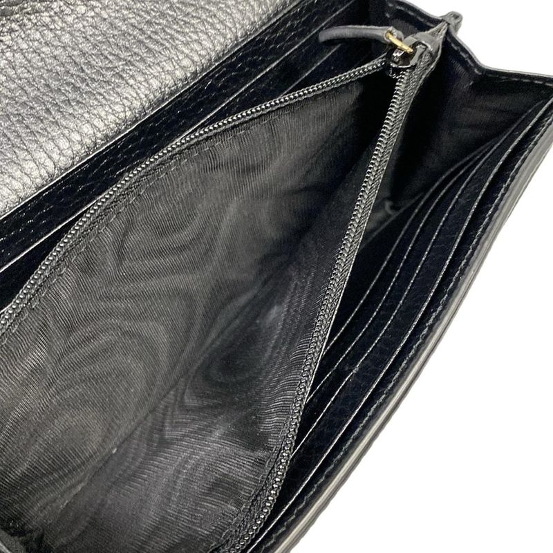 Gucci Wallet GG Marmont Continental Black Beige Ebony X