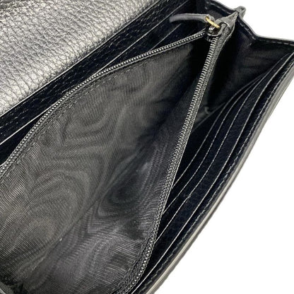 Gucci Wallet GG Marmont Continental Black Beige Ebony X