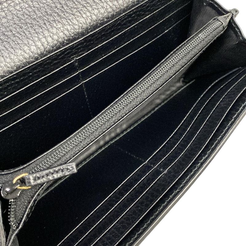 Gucci Wallet GG Marmont Continental Black Beige Ebony X