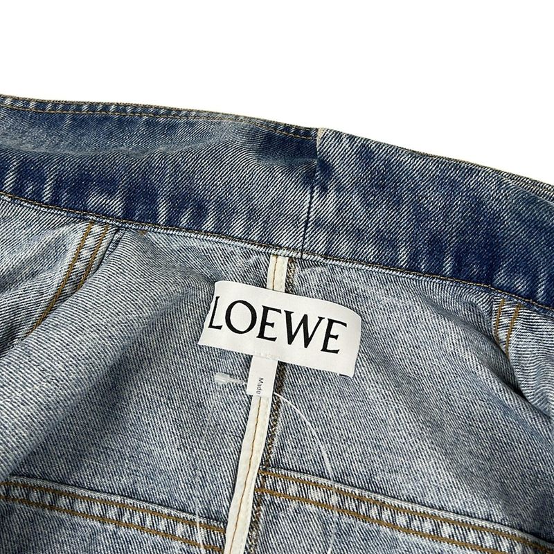 Loewe Jean 36 S Blue Multi Patchwork Cotton Jacket X