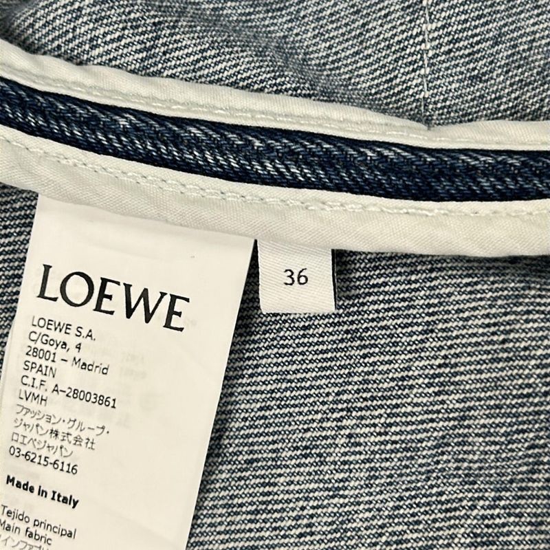 Loewe Jean 36 S Blue Multi Patchwork Cotton Jacket X