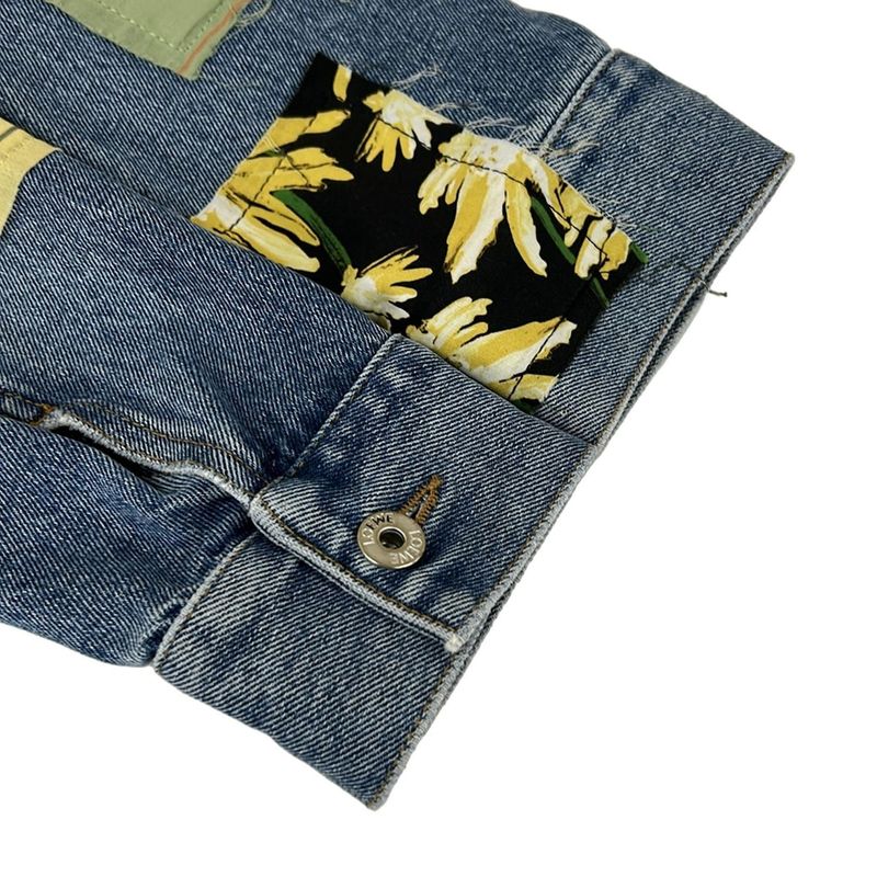 Loewe Jean 36 S Blue Multi Patchwork Cotton Jacket X