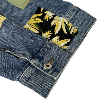 Loewe Jean 36 S Blue Multi Patchwork Cotton Jacket X