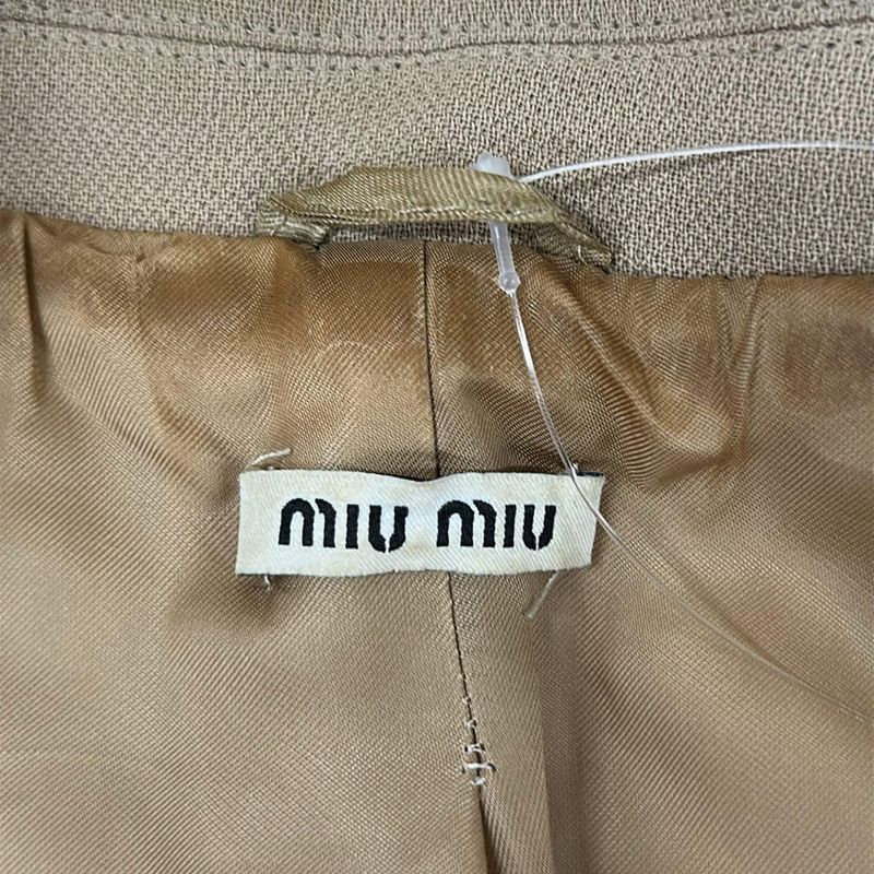 Miu Miu Coat 40 M Beige Winter Wear