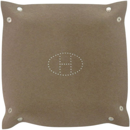 Hermes Tray Vidopoche Felt Etoupe Brown Shoulder Bag