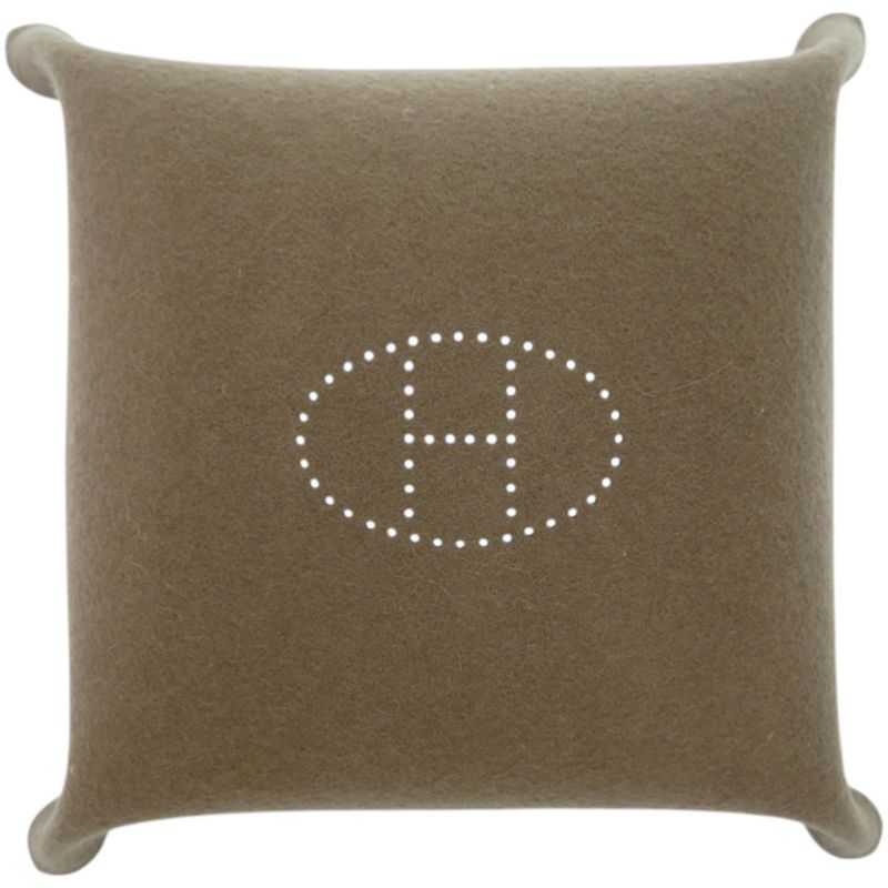 Hermes Tray Vidopoche Felt Etoupe Brown Shoulder Bag