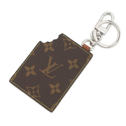 Louis Vuitton Bag Charm Monogram Leather LV Chocolate Key