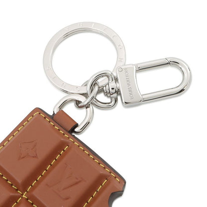 Louis Vuitton Bag Charm Monogram Leather LV Chocolate Key