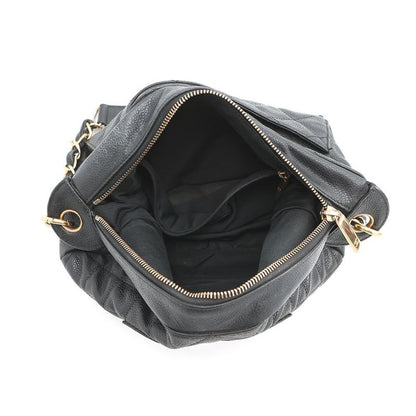 Chanel Chain Shoulder Bag Quilted CC Logo Caviar Leather