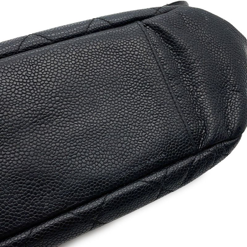 Chanel Chain Shoulder Bag Quilted CC Logo Caviar Leather