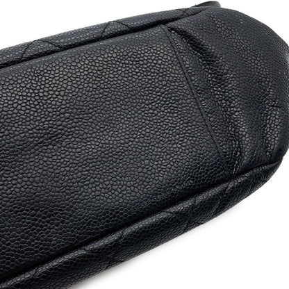 Chanel Chain Shoulder Bag Quilted CC Logo Caviar Leather
