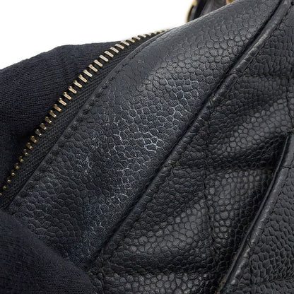 Chanel Chain Shoulder Bag Quilted CC Logo Caviar Leather