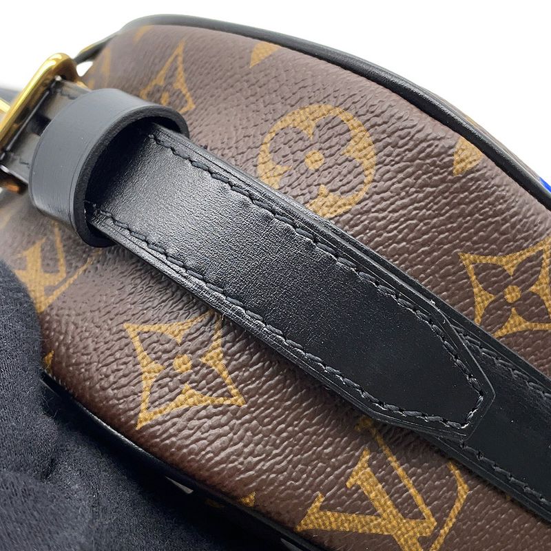 Louis Vuitton Shoulder Bag Monogram Boite Chapeau Sple Noir Black Blue White