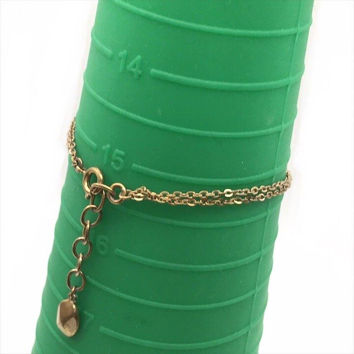 Dior Logo Bracelet Bangle Line Stone Gold