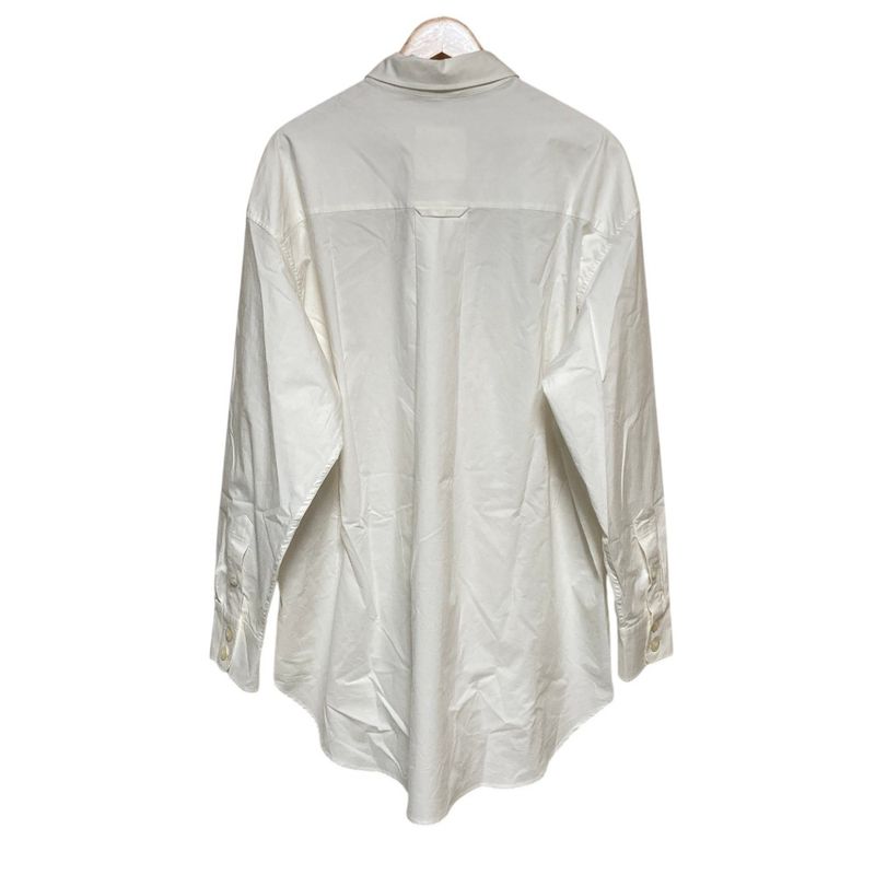 Moncler Camicia Logo Long Sleeve Shirt S White