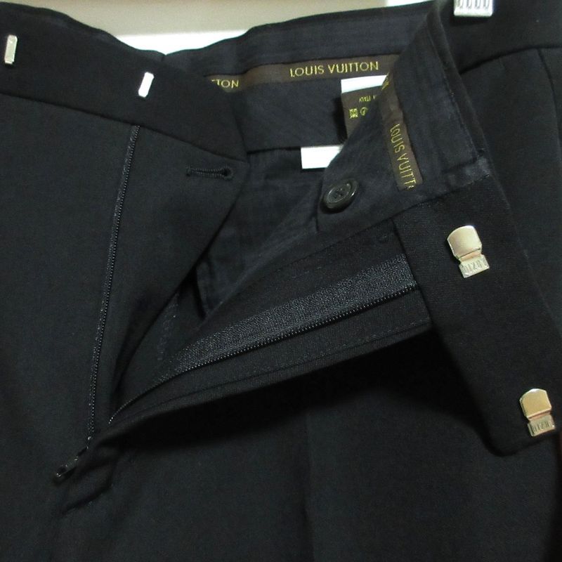 Louis Vuitton Side Badge Sideline Trousers Pants 48 Black