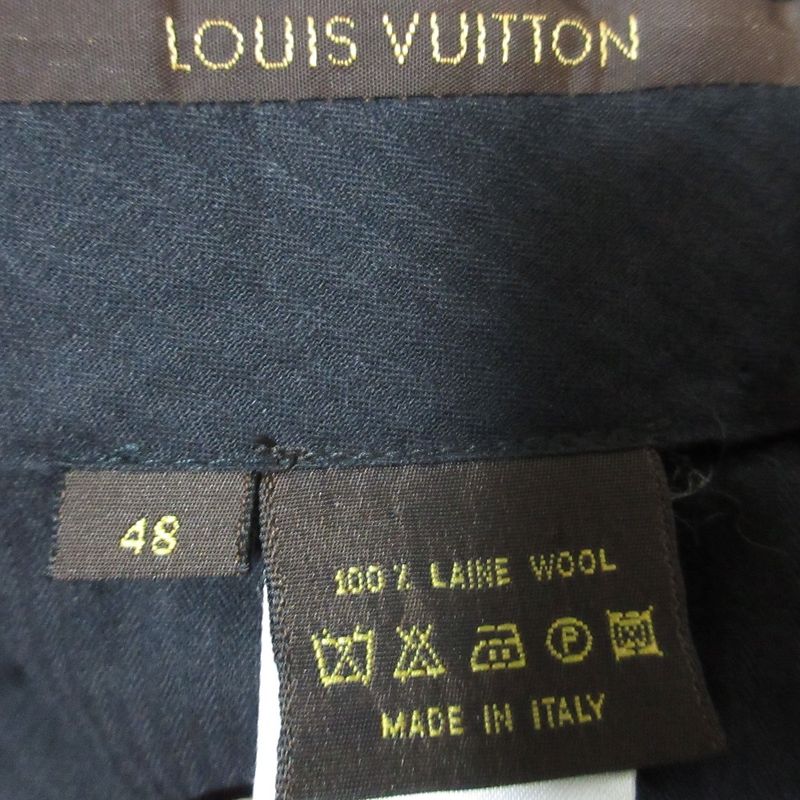 Louis Vuitton Side Badge Sideline Trousers Pants 48 Black