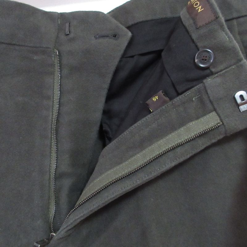 Louis Vuitton Moleskin Trousers Pants 46 Khaki