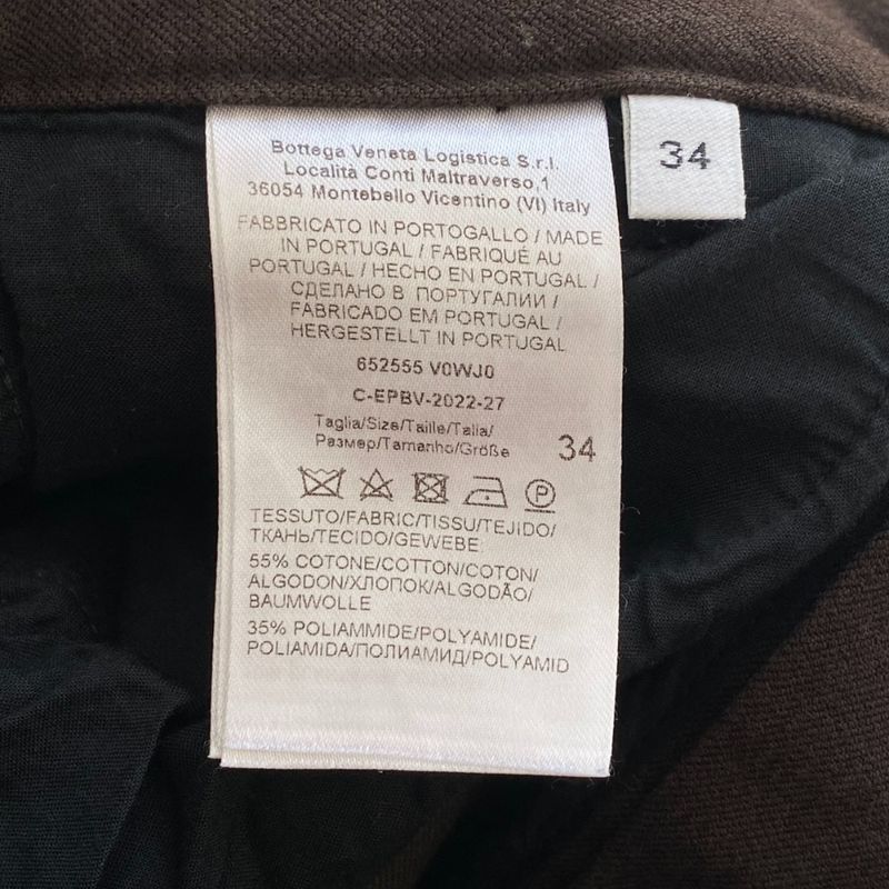 Bottega Veneta Stretch Denim Pants 34 Dark Brown