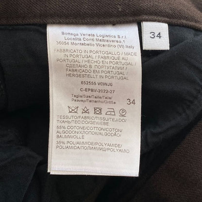 Bottega Veneta Stretch Denim Pants 34 Dark Brown