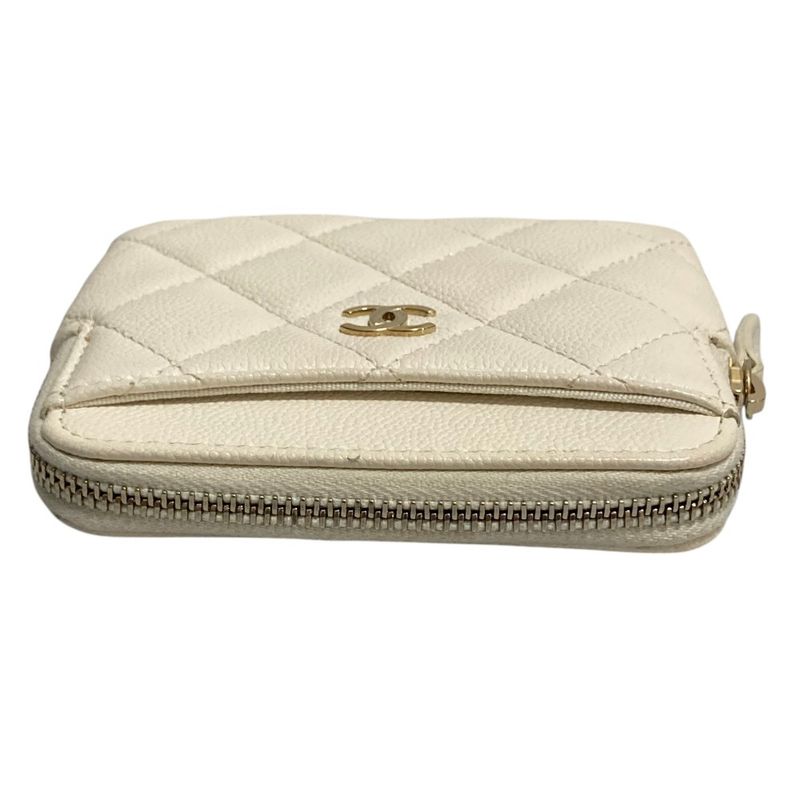 Chanel Quilted Caviar Leather Classic Zip Coin Purse