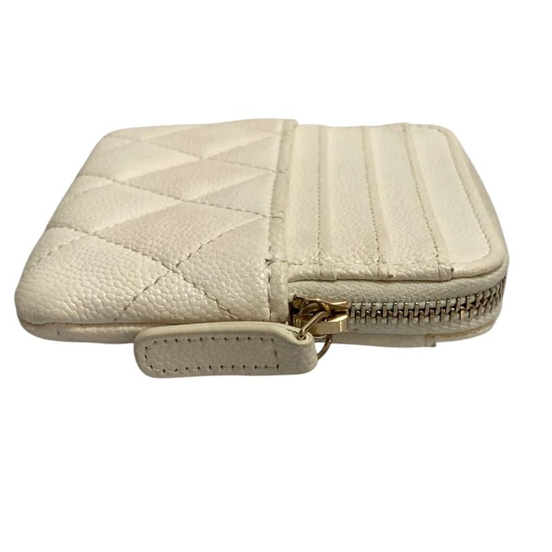 Chanel Quilted Caviar Leather Classic Zip Coin Purse