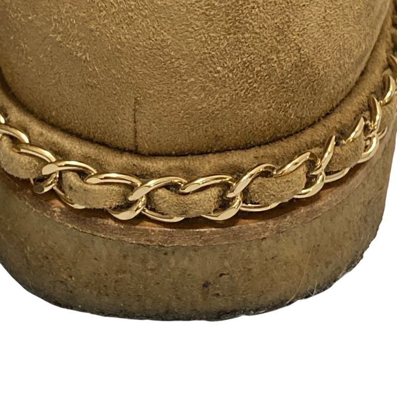 Chanel CC Logo Bicolor Mouton Short Boots 36C