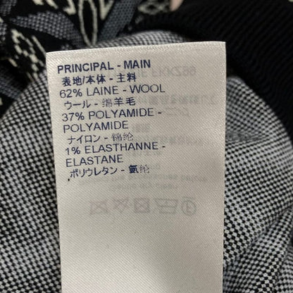 Louis Vuitton Since Monogram Jacquard Wool Skirt XS Black Gray White