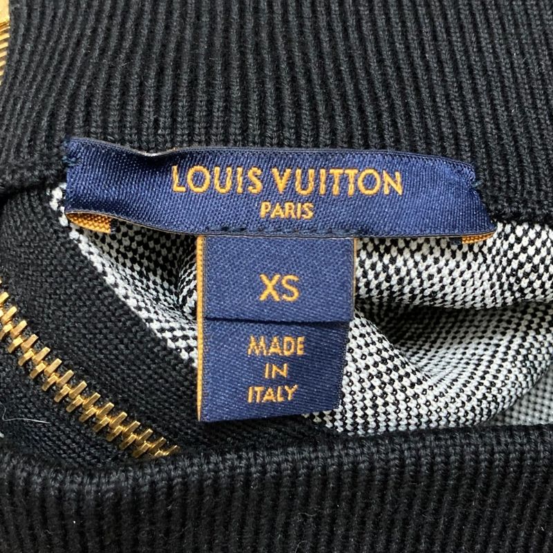 Louis Vuitton Since Monogram Jacquard Wool Skirt XS Black Gray White